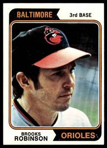 lot 131 image: Brooks Robinson  1974 Topps #160 Baltimore Orioles  Vintage Baseball Card