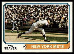 lot 132 image: Tom Seaver  1974 Topps #80 New York Mets  Vintage Baseball Card