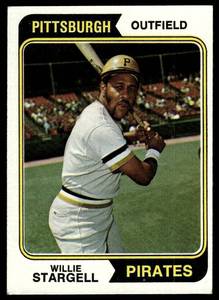 lot 141 image: Willie Stargell  1975 Topps #100 Pittsburgh Pirates  Vintage Baseball Card
