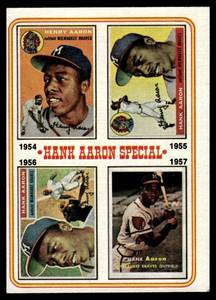 lot 147 image: Hank Aaron Special 1954-57  1974 Topps #2 Milwaukee Braves  Vintage Baseball Card