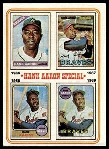 lot 149 image: Hank Aaron Special 1966-1969  1974 Topps #5 Atlanta Braves  Vintage Baseball Card