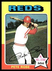 lot 151 image: Pete Rose  1975 Topps #320 Cincinnati Reds  Vintage Baseball Card