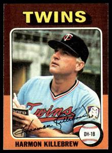 lot 153 image: Harmon Killebrew  1975 Topps #640 Minnesota Twins  Vintage Baseball Card