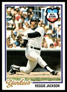 lot 170 image: Reggie Jackson  1978 Topps #200 New York Yankees  Vintage Baseball Card