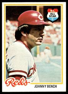 lot 171 image: Johnny Bench  1978 Topps #700 Cincinnati Reds  Vintage Baseball Card