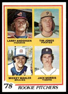 lot 174 image: Jack Morris RC 1978 Topps #703 Rookie Pitchers Rookie Vintage Baseball Card