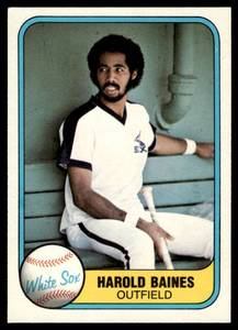 lot 179 image: Harold Baines RC 1981 Fleer #346 Chicago White Sox Rookie Vintage Baseball Card