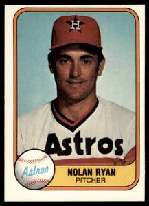 lot 181 image: Nolan Ryan  1981 Fleer #57 Houston Astros  Vintage Baseball Card