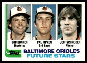 lot 186 image: Cal Ripken Jr. RC 1982 Topps #21 Baltimore Orioles Future Stars Rookie Vintage Baseball Card