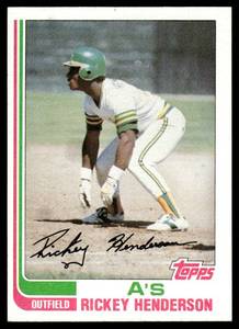 lot 189 image: Rickey Henderson  1982 Topps #268 Oakland Athletics  Vintage Baseball Card