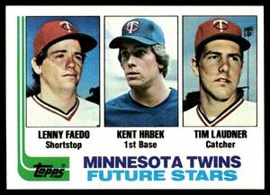 lot 190 image: Ken Hrbek RC 1982 Topps #766 Minnesota Twins Future Stars Rookie Vintage Baseball Card