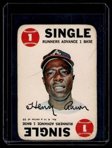 lot 39 image: Hank Aaron  1968 Topps Game #4   Vintage Baseball Card