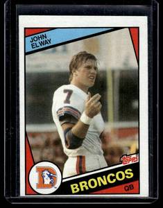lot 12A image: John Elway RC 1984 Topps #63 Denver Broncos Rookie