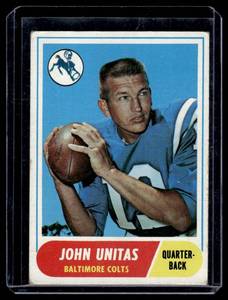 lot 16A image: John Unitas  1968 Topps #100 Baltimore Colts