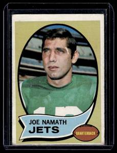 lot 17A image: Joe Namath  1970 Topps #150 New York Jets