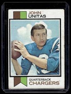 lot 22A image: John Unitas  1973 Topps #455 San Diego Chargers