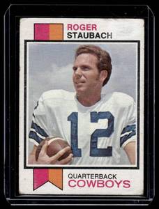 lot 23A image: Roger Staubach 2nd Year  1973 Topps #475 Dallas Cowboys
