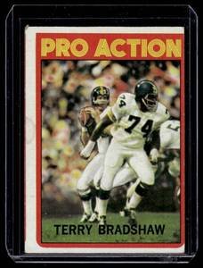 lot 42A image: Terry Bradshaw 2nd Year  1972 Topps #120 Pittsburgh Steelers