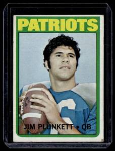 lot 46A image: Jim Plunkett RC 1972 Topps #65 New England Patriots Rookie