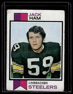 lot 54A image: Jack Ham RC 1973 Topps #115 Pittsburgh Steelers Rookie