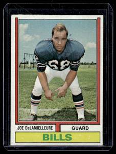 lot 56A image: Joe DeLamielleure RC 1974 Topps #183 Buffalo Bills Rookie