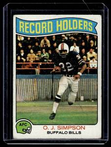 lot 58A image: O.J. Simpson  1975 Topps #355 Buffalo Bills