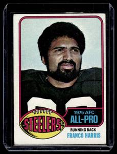 lot 61A image: Franco Harris  1976 Topps #100 Pittsburgh Steelers