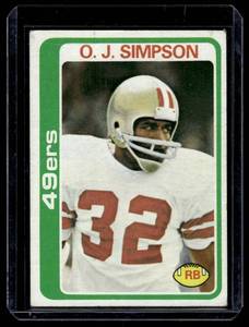 lot 68A image: O.J. Simpson  1978 Topps #400 San Francisco 49ers
