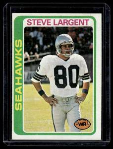 lot 69A image: Steve Largent 2nd Year  1978 Topps #443 Seattle Seahawks