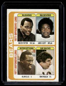 lot 75A image: Walter Payton  1978 Topps #504 Chicago Bears Team Card