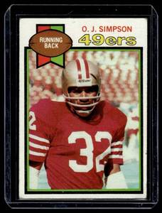 lot 76A image: O.J. Simpson  1979 Topps #170 San Francisco 49ers