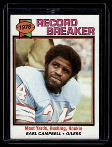 lot 77A image: Earl Campbell Rookie Year  1979 Topps #331 Houston Oilers