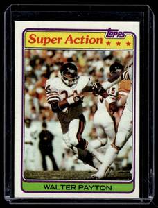 lot 88A image: Walter Payton  1981 Topps #202 Chicago Bears