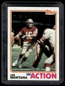 lot 89A image: Joe Montana 2nd Year  1982 Topps #488 San Francisco 49ers