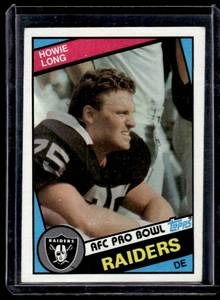 lot 94A image: Howie Long RC 1984 Topps #111 Los Angeles Raiders Rookie