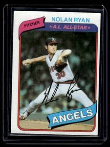 lot 110A image: Nolan Ryan 1980 Topps #580 Vintage Baseball Card
