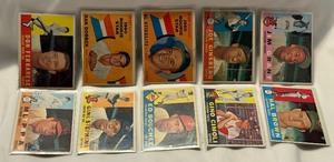lot 114A image: 1960 Topps 10 Card Vintage Baseball Lot
