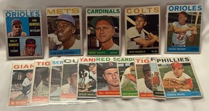 lot 119A image: 1964 Topps 15 Card Vintage Baseball Lot