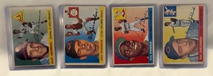 lot 122A image: 1955 Topps 4 Card Vintage Baseball Lot