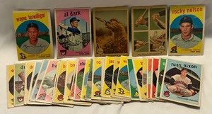 lot 127A image: 1959 Topps and Ted Williams 33 Card Vintage Baseball Lot