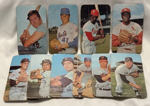 lot 130A image: (10) 1970 Topps Giant Baseball Cards w Stars - Seaver, Robinson, Brock, Gibson and More