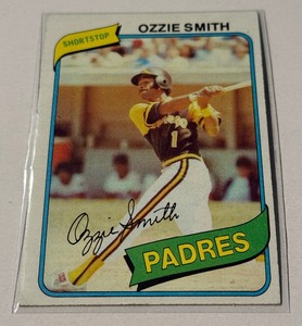 lot 143A image: Ozzie Smith 2nd Year 1980 Topps #393 Vintage Baseball Card
