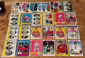 lot 145A image: 1970s Vintage Hockey 30 Card Lot w Stars and North Stars - Orr, Esposito, LaFleur, and More