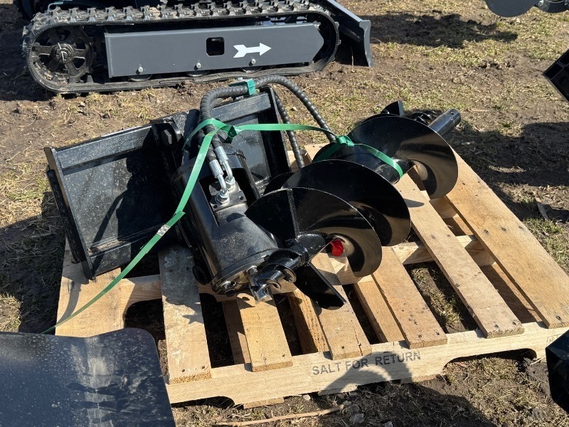 SDLANCH Mini Skid Steer Drill Auger with 2 Bits