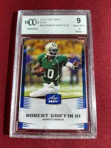 lot 4 image: 2012 Leaf Draft Robert Griffin III Rookie Card - BCCG 9