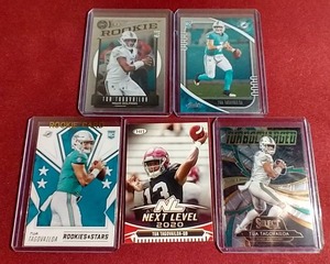 lot 12 image: (5) Tua Tagovailoa Rookie Cards