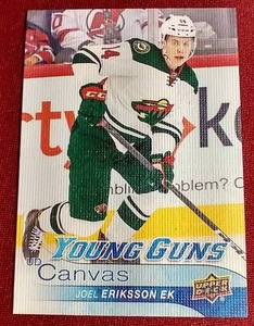 lot 22 image: 2016-17 Upper Deck Joel Eriksson Ek Young Guns Canvas Rookie Card