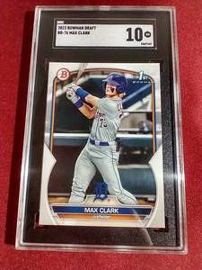 lot 24 image: 2023 Bowman Max Clark 1st Bowman Card - SGC 10