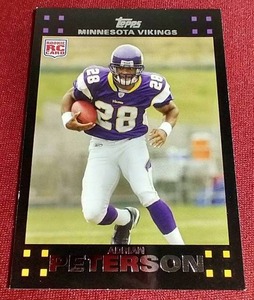 lot 26 image: 2007 Topps Adrian Peterson Rookie Card