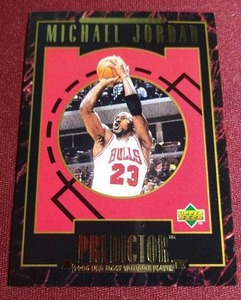 lot 29 image: 1995-96 Upper Deck Michael Jordan Predictors Card